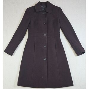 J. Crew Brown Classic Lady Day Coat in Italian Double-cloth Wool with Thinsulate